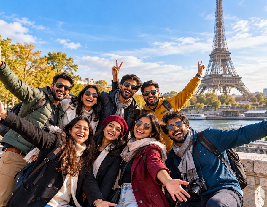 Group photo on an international tour